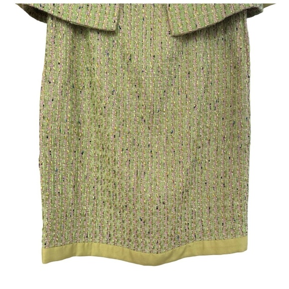 Carlisle Collection Women’s 2-Piece Jacket and Dress Set. Pink, Green. Size 2 - Picture 10 of 13